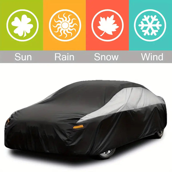 Car Cover For Universal Sedans, Protects Cars From UV, Dust, Rain, Made With Durable Material