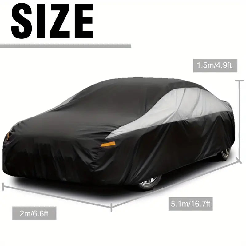 Car Cover For Universal Sedans, Protects Cars From UV, Dust, Rain, Made With Durable Material