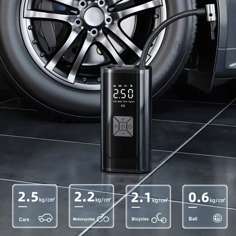 Car Tire Inflator - High-Power, Auto-Stop, LED Lighted, Automotive Air Compressor for Emergency Tire Inflation 1722483916186-dec059c0b46f4c86aadd3dc891e91782-goods