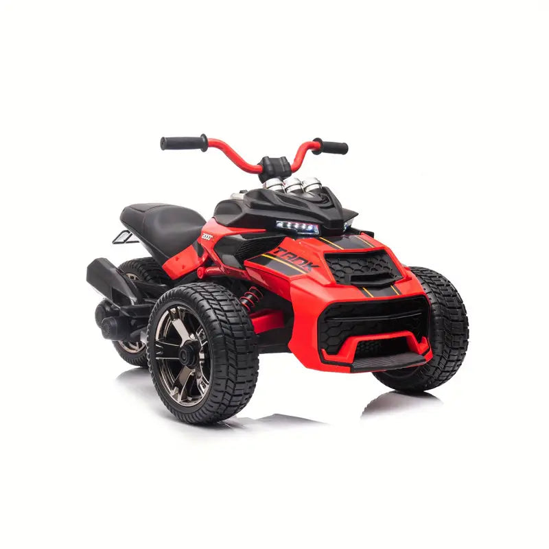 24V Kids Ride on All-Terrain Vehicle, 3 Wheeler Electric Vehicle, Battery Powered Ride on Motorcycle with LED Lights