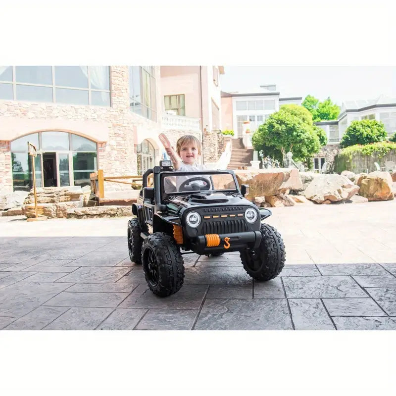 24V car for Kids & Parents, Battery Powered Toy Car with Remote Control, wireless, Front back button, Safety Belt