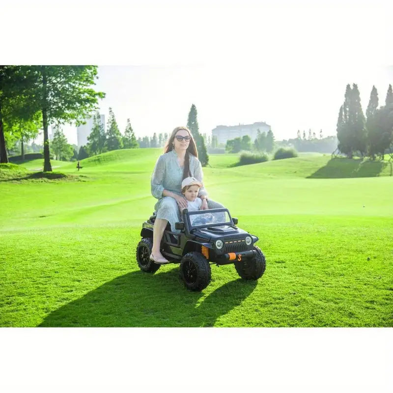 24V car for Kids & Parents, Battery Powered Toy Car with Remote Control, wireless, Front back button, Safety Belt