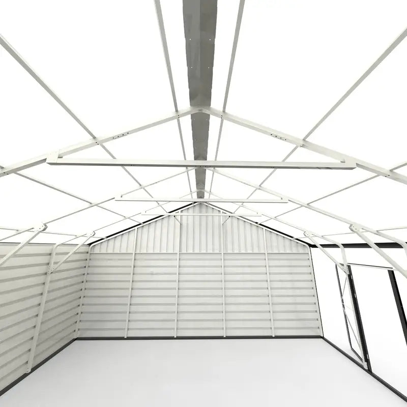 23' x 22' Metal Double Garage Shed with Side Door - Chery Industrial