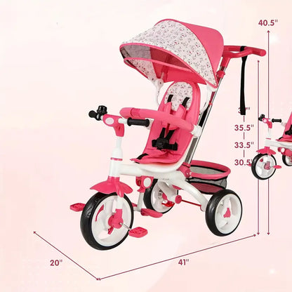 5-in-1 Convertible Tricycle Stroller with Canopy 1c10afc2-1c81-4b8b-be7a-582936a4da2a