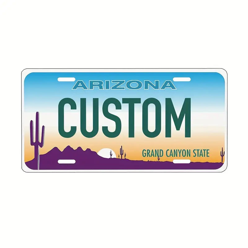 Vintage-Style Aluminum License Plate - Customizable Metal Car Tag Perfect for Front or Rear Display, 6x12 Inches Arizona 6''x12'' 15cm*30cm 23b8e275-f870-4c81-afc6-13c4e5bae6da