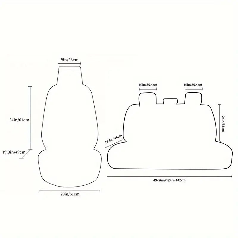 5-Seats Full Set Leather Car Seat Covers Universal Front Rear Protector Mat Pad