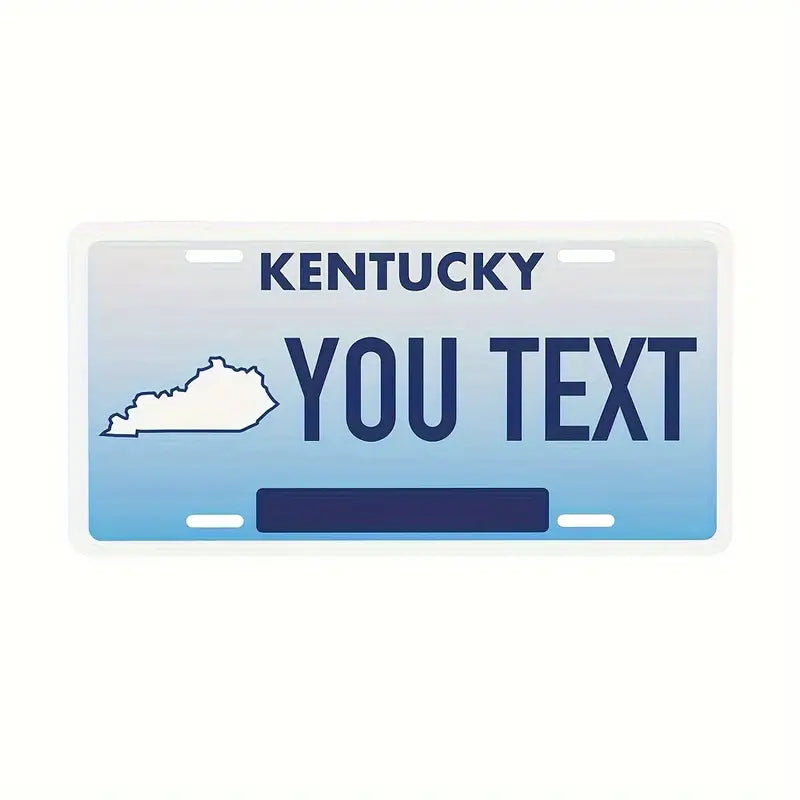 Vintage-Style Aluminum License Plate - Customizable Metal Car Tag Perfect for Front or Rear Display, 6x12 Inches 2nd Style - Kentucky 6''x12'' 15cm*30cm 2nd_Kentcuky