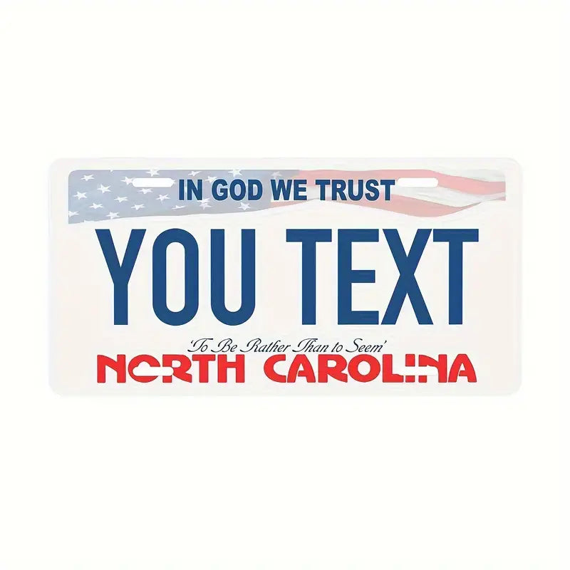 Vintage-Style Aluminum License Plate - Customizable Metal Car Tag Perfect for Front or Rear Display, 6x12 Inches 2nd Style - North Carolina 6''x12'' 15cm*30cm 2nd_north_carolina