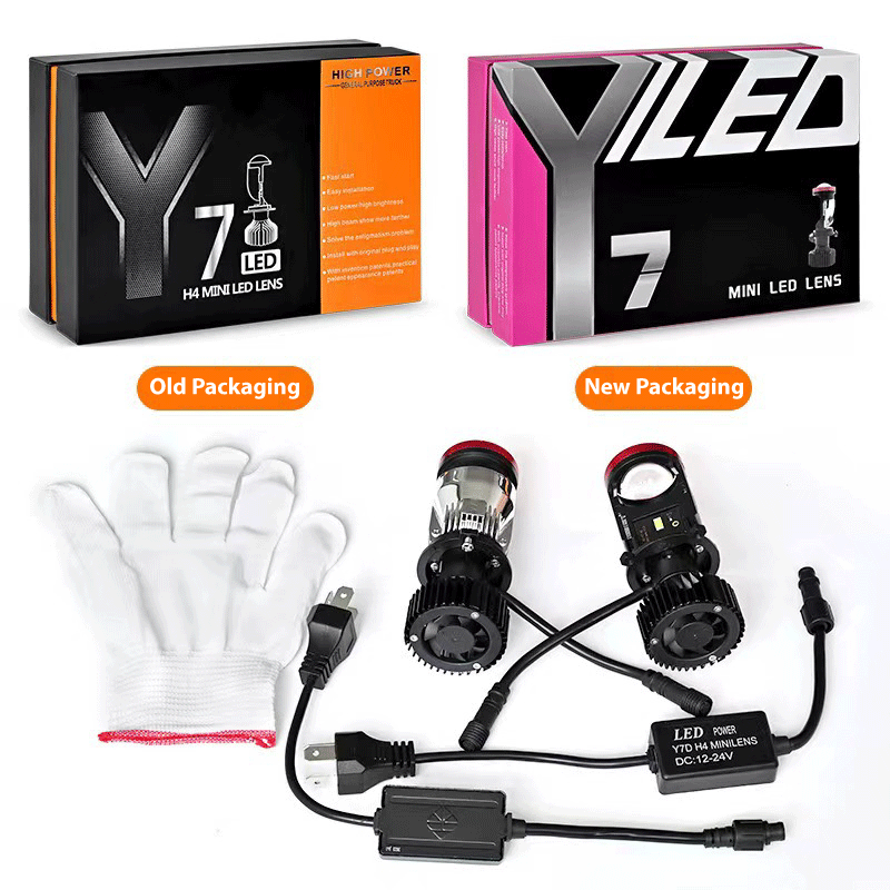 2pcs Y7D Car Led Headlight With Lens H4 Bulb Modification Y7 H4 HEADLIGHT 2pcs-y7d-car-led-headlight-with-lens-h4-bulb-modification-auto-parts-1