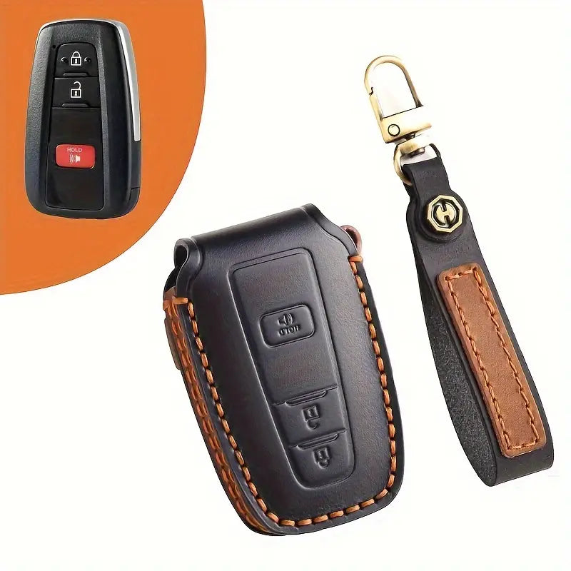 Premium Genuine Leather Key Fob Cover for Toyota Model 2 Black 35493c12-13f3-4768-9c01-146d01ec0111_ea57b33c-d8fe-4064-9a3d-ae199e8c2291