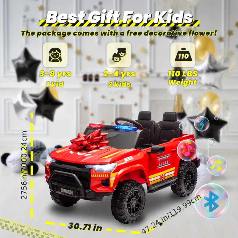 24V Ride On Police Car For Kids 2 Seater, 400W Ride-on Toy For Big Kids With Remote Control