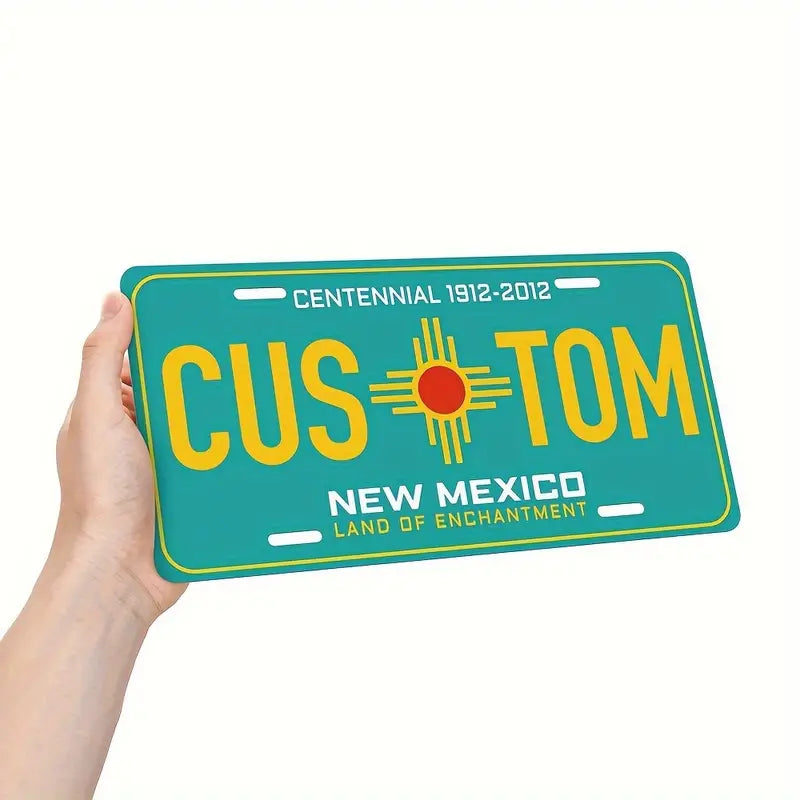 Vintage-Style Aluminum License Plate - Customizable Metal Car Tag Perfect for Front or Rear Display, 6x12 Inches 3cc06606-d996-485e-bb4e-6577ee541d4d