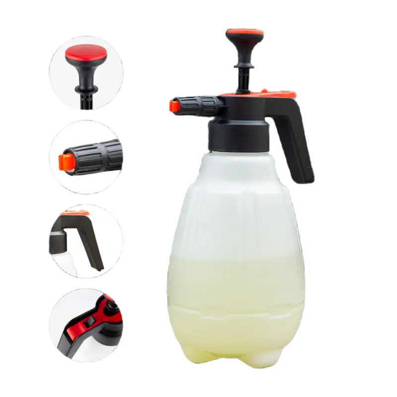 2.5L Multi-Directional Foam Sprayer with Attachments - Handheld, Versatile Cleaning