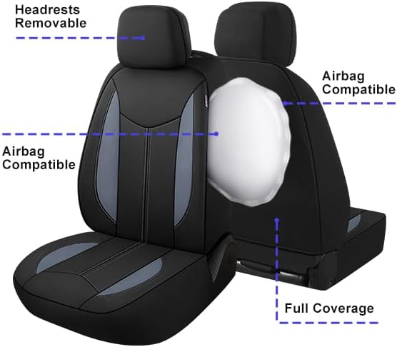 Universal Neoprene Seat Covers — Black / Gray