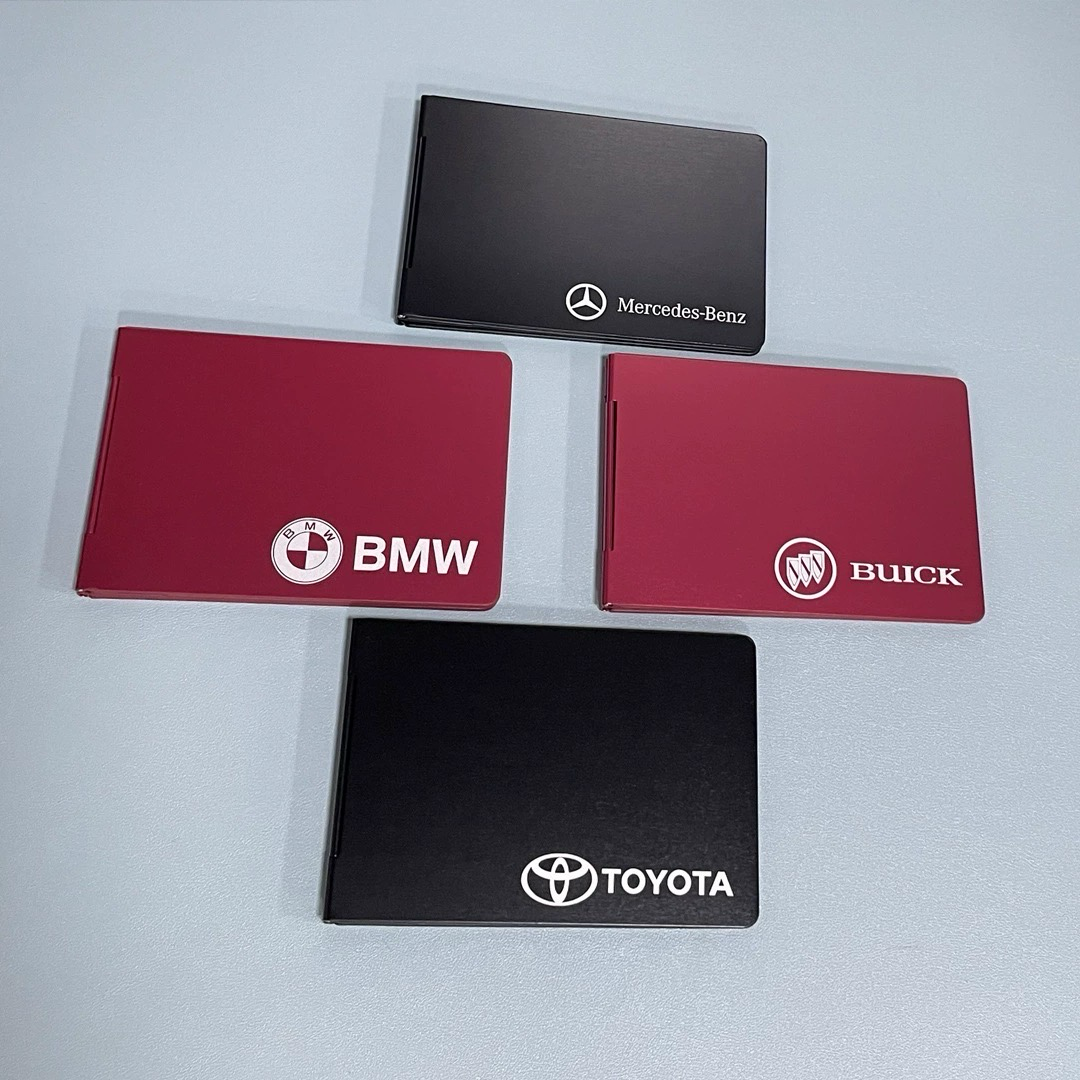 3-Fold 4 Card Position Aluminum Alloy Motor Vehicle Driver's License Set