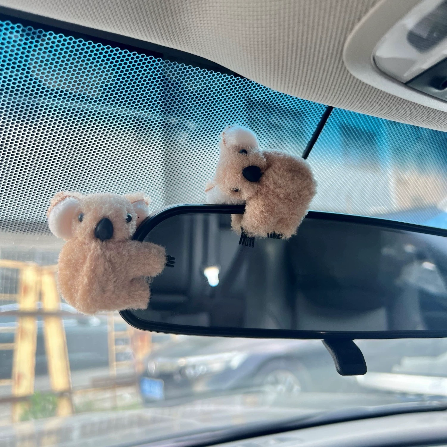 4Pcs Cute Koala Car Screen Ornaments | Premium Interior Decor Set
