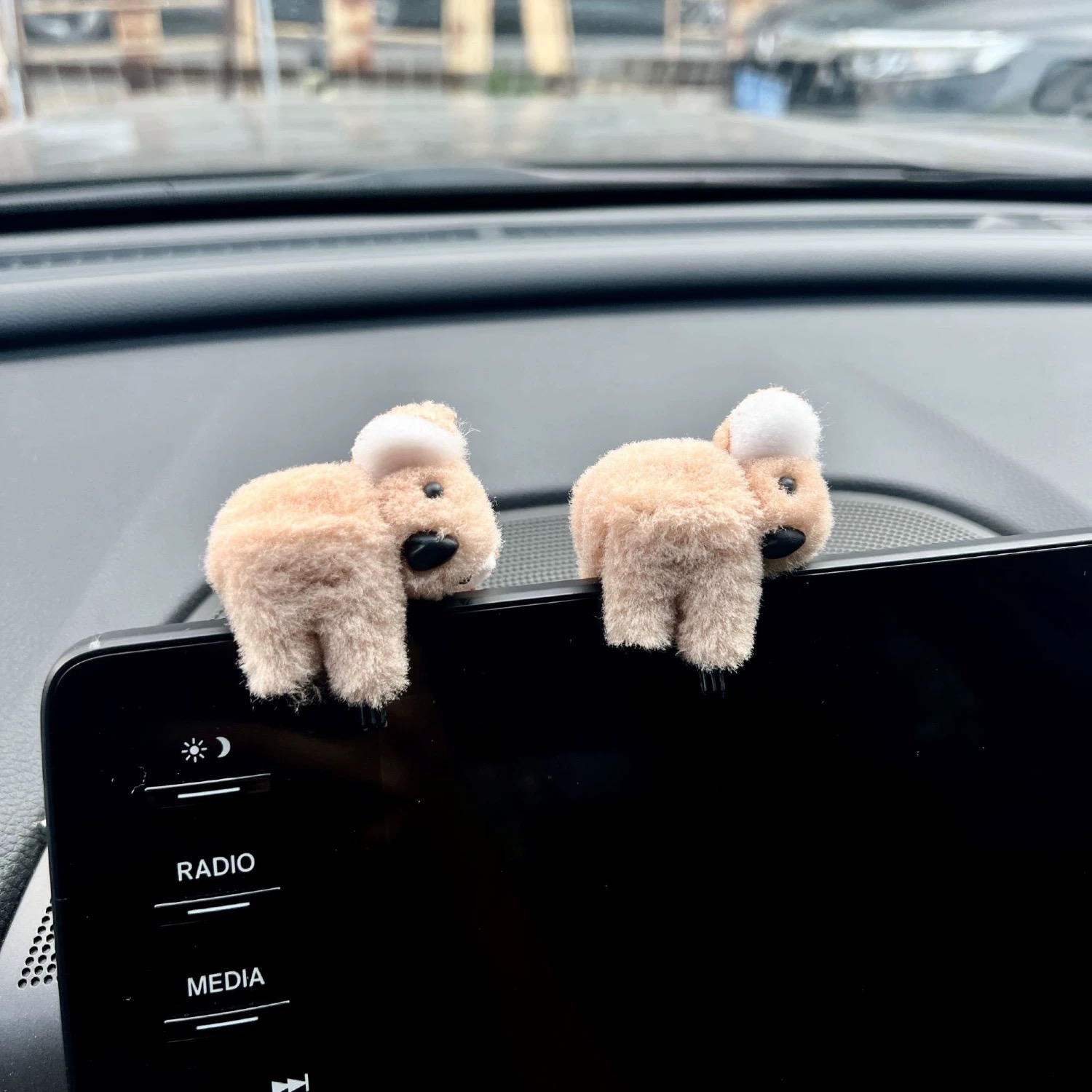 4Pcs Cute Koala Car Screen Ornaments | Premium Interior Decor Set