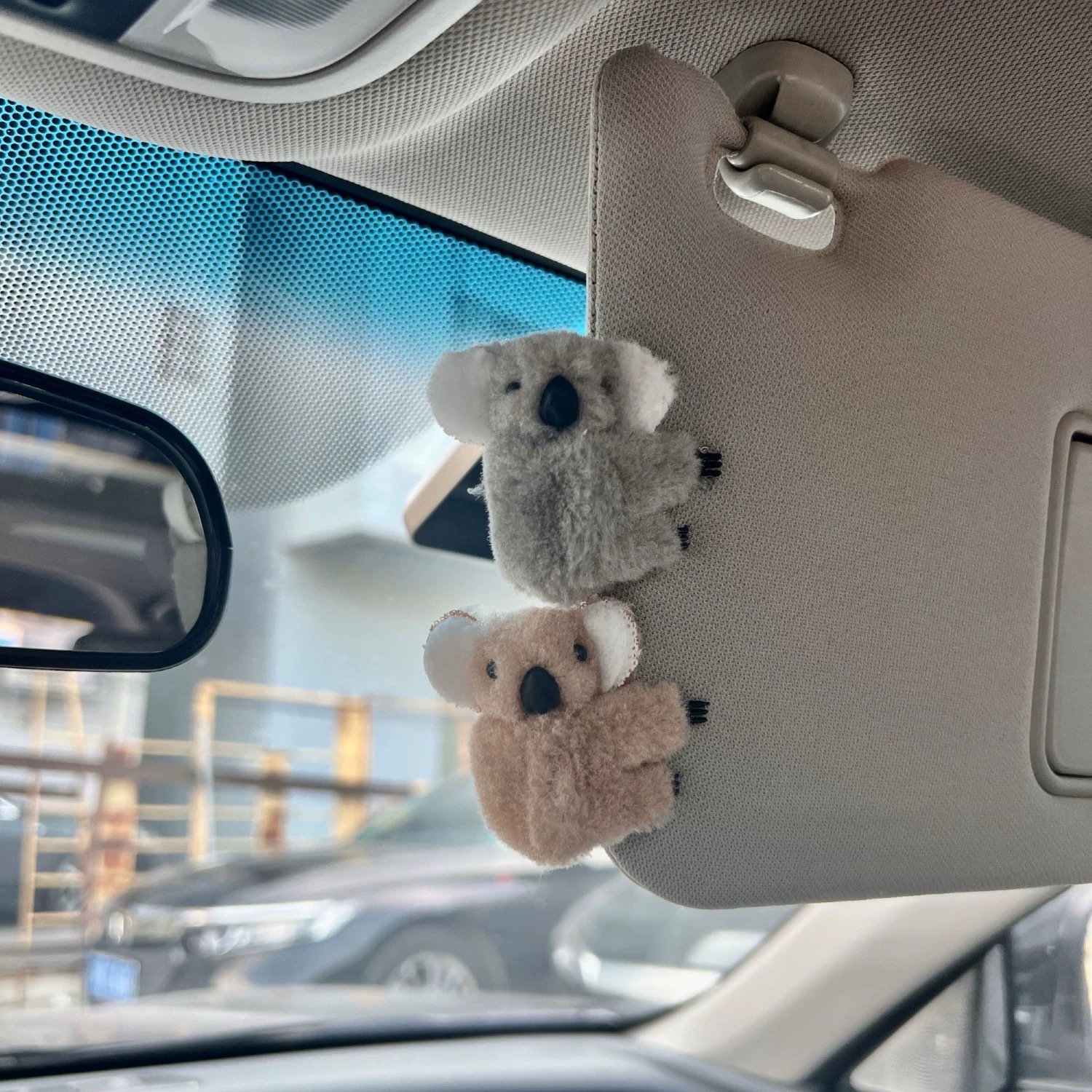 4Pcs Cute Koala Car Screen Ornaments | Premium Interior Decor Set