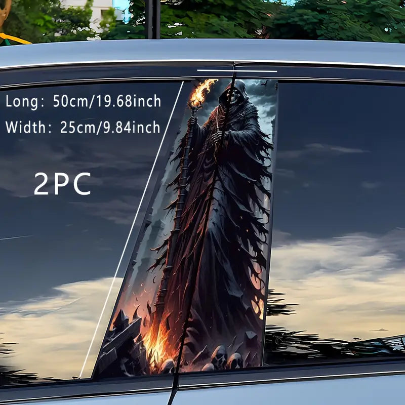 2pcs Halloween Devils Creative Car B-Pillar Stickers