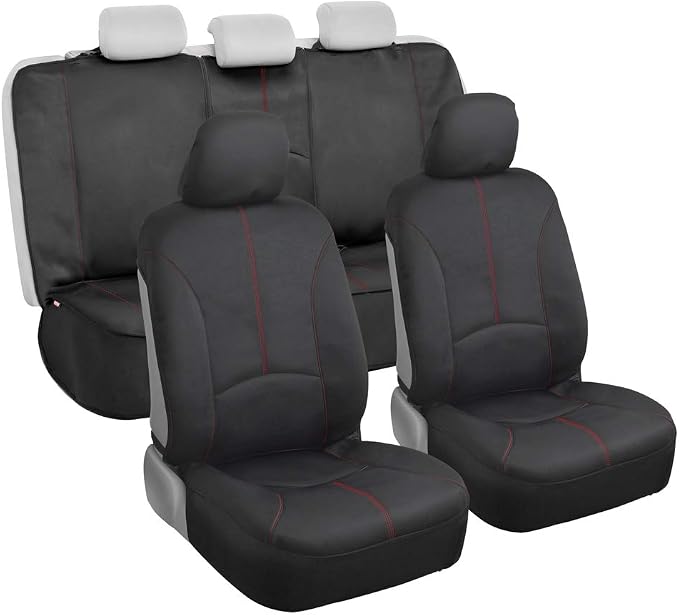 Neoprene Car Seat Covers — Full Set — Red