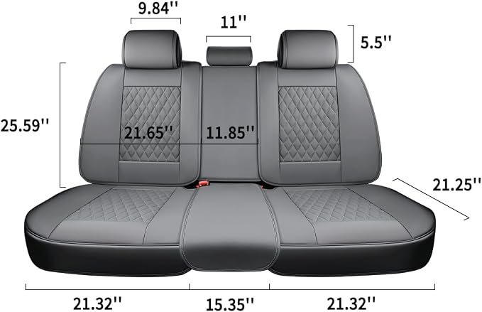 Universal Seat Covers — Full Set — Gray