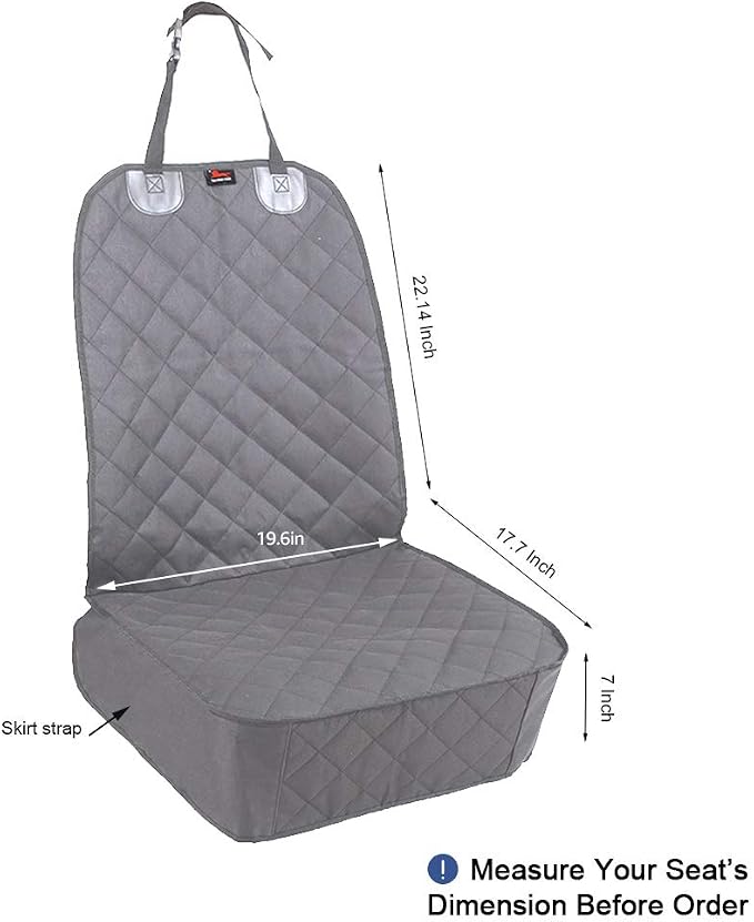 Pet Car Seat Protector — Front Seat — Gray