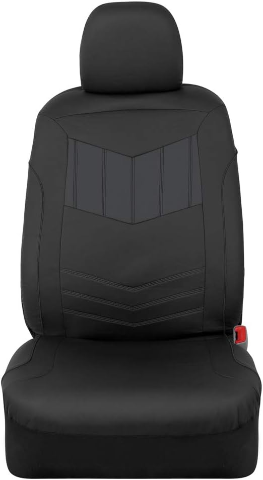 Faux Leather Car Seat Covers — Front Seat — Gray