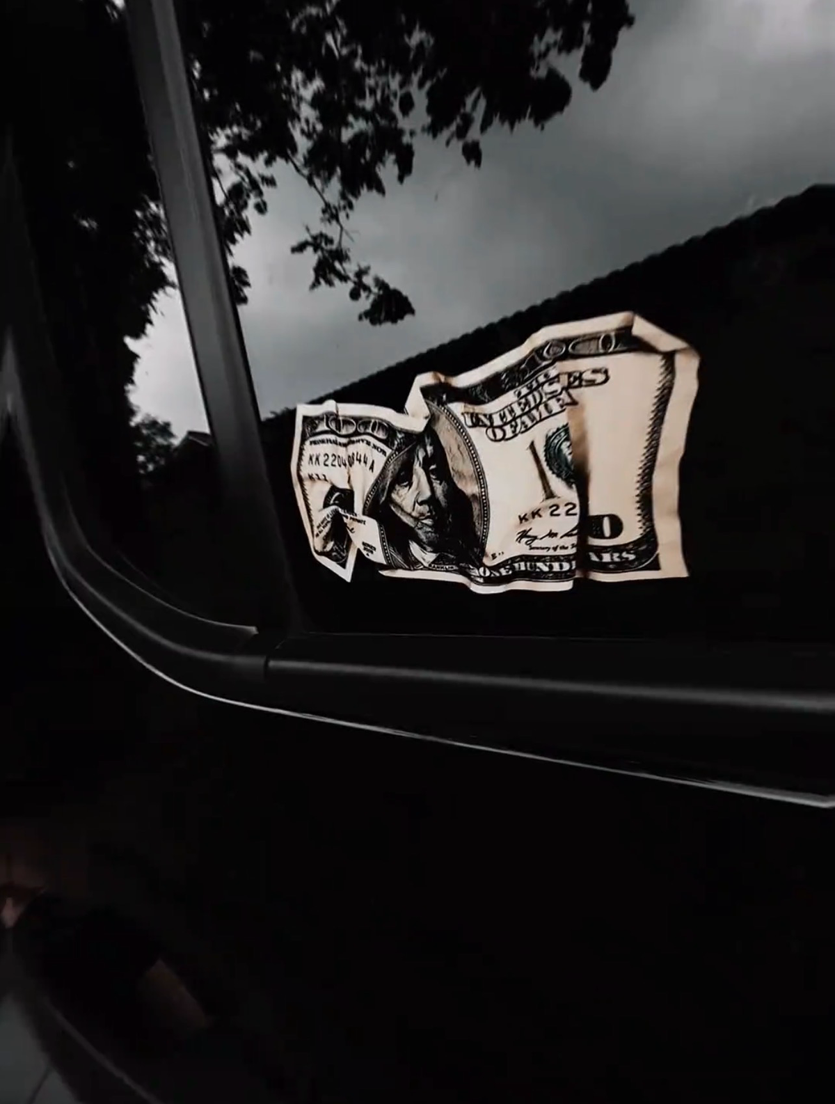 Unique Wrinkled Dollar Bill Design Graphics for Creative Stickers