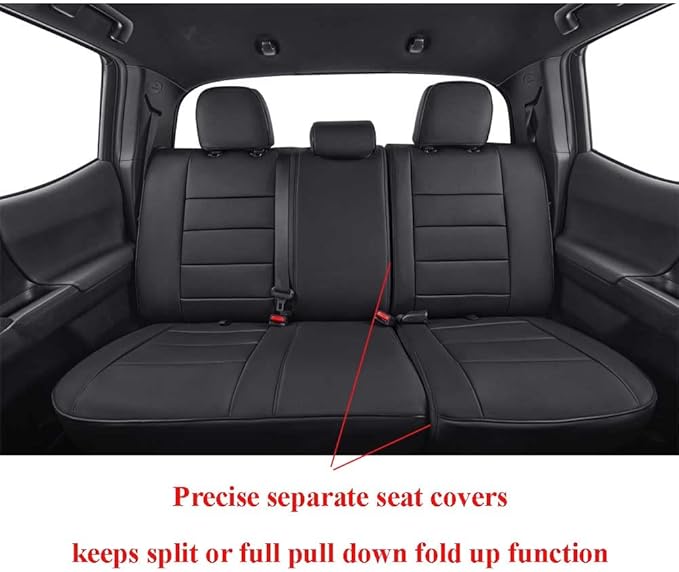 Faux Leather Seat Covers for Toyota Tacoma — Full Set — Black