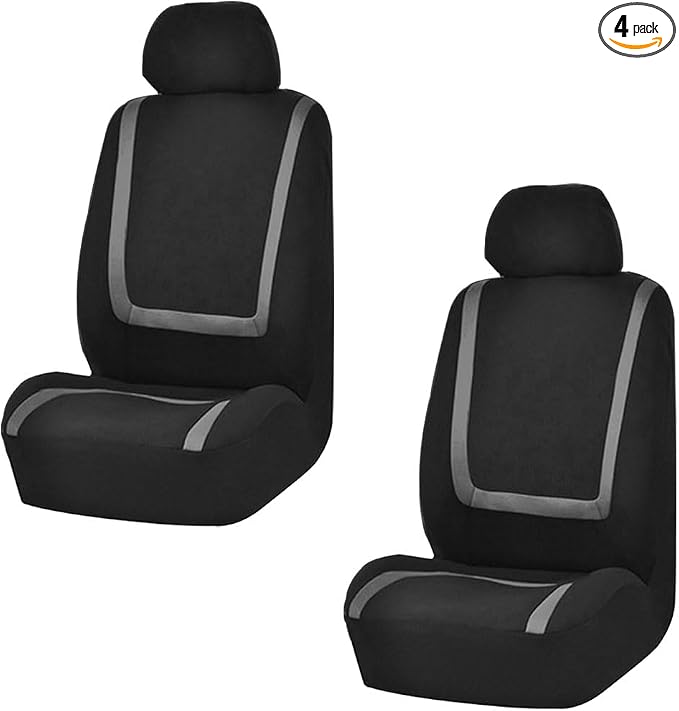 Universal Seat Covers — Front Seat — Black / Gray