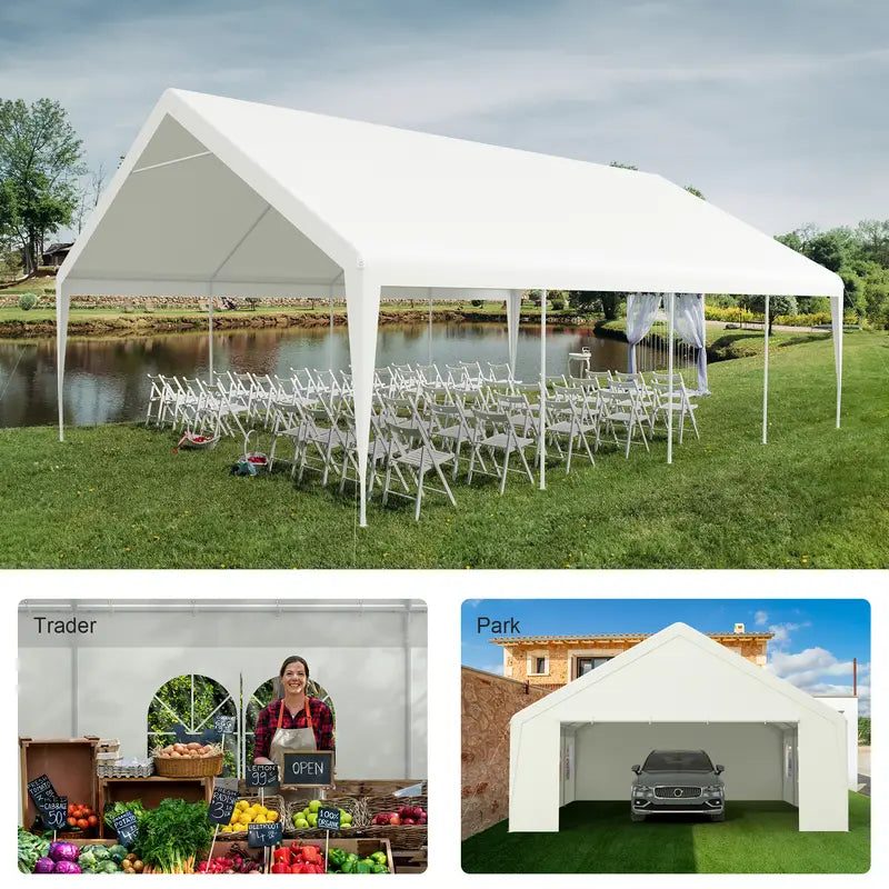 20x26 Canopy Tent for Parties Heavy Duty Carport Large Wedding Event Tent Portable Garage