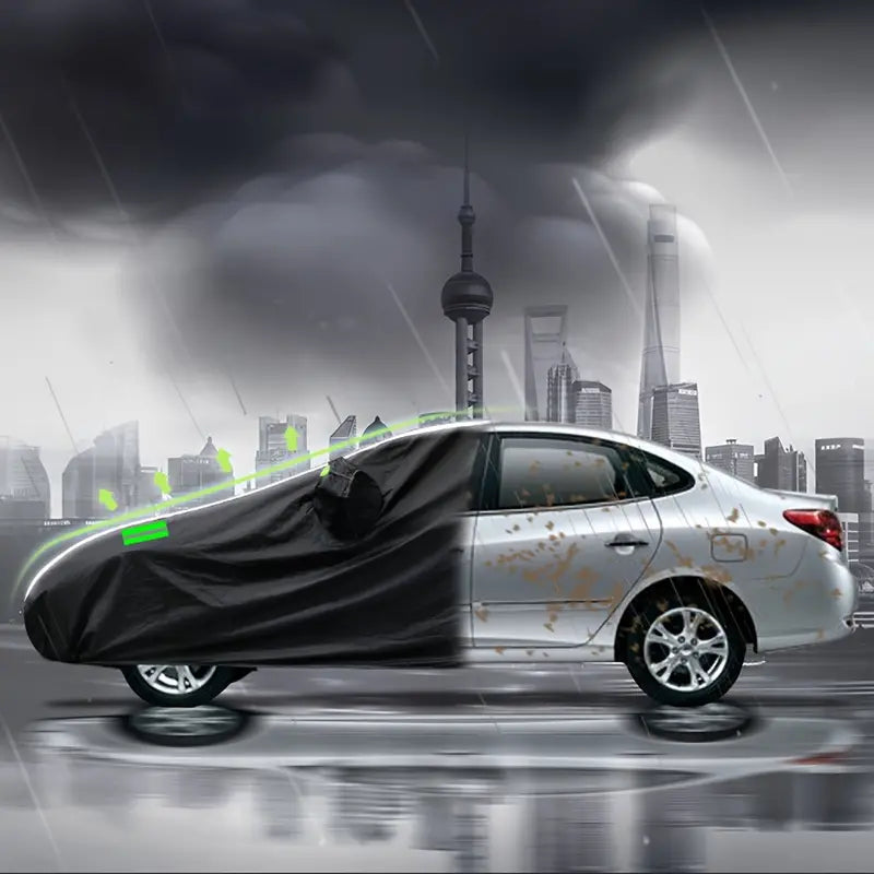 1pc Duty Waterproof Full Car Cover Outdoor UV Snow Dust Rain Resistant Protection