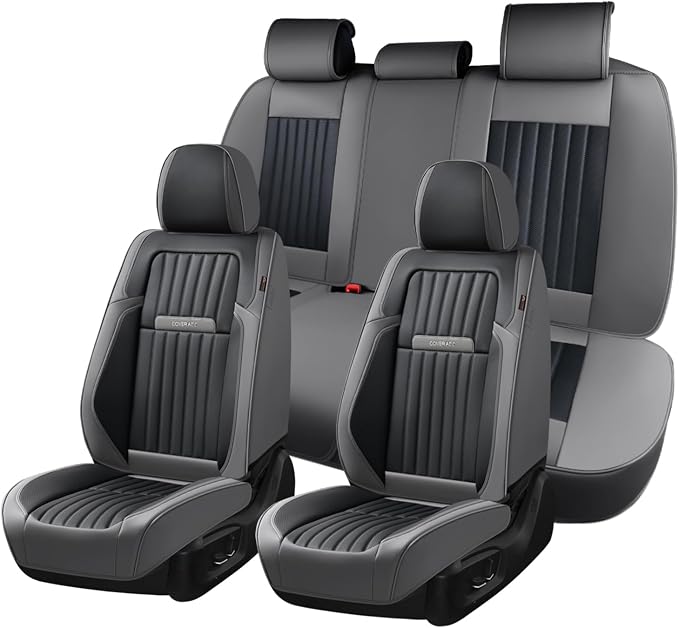Universal Seat Covers — Full Set — Gray / Black