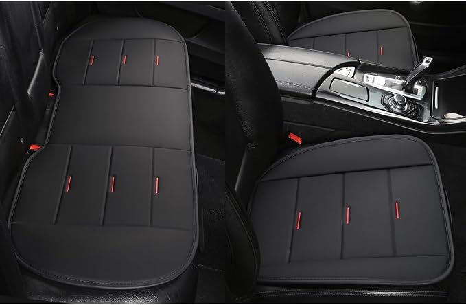 Universal Faux Leather Seat Covers — Front Seat — Black