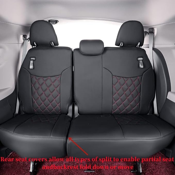 Seat Covers for Toyota Sienna — Full Set — Black / Red