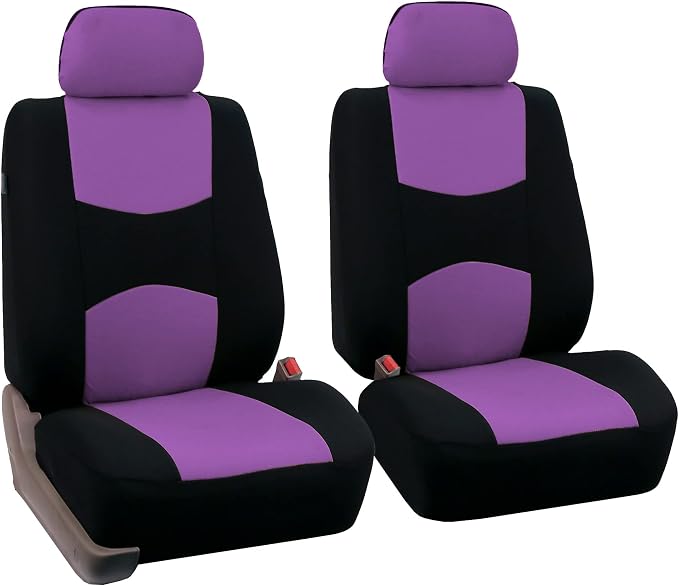 Universal Fabric Seat Covers — Front Seat — Purple