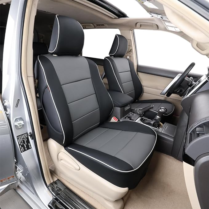 Faux Leather Seat Covers for Toyota 4Runner — Full Set — Black / Gray