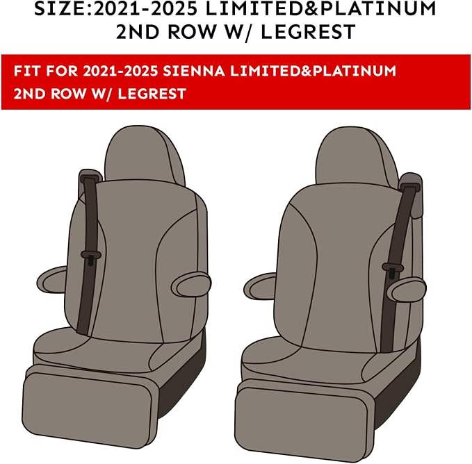 Faux Leather Seat Covers for Toyota Sienna — Full Set — Beige