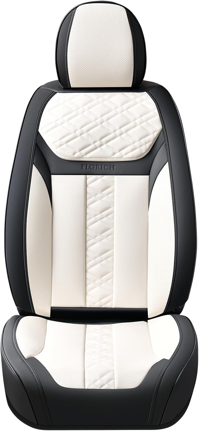 Universal Seat Covers — Front Seat — White