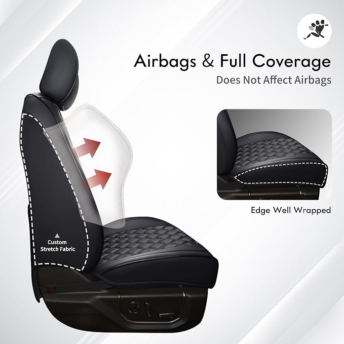 Seat Covers for Jeep Wrangler — Full Set — Black