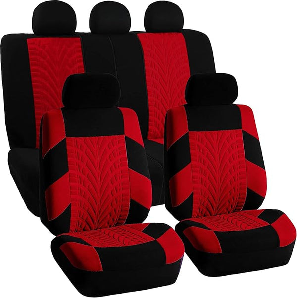 Universal Seat Covers — Full Set — Red