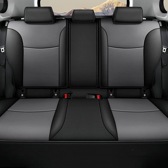 Faux Leather Seat Covers for Toyota Corolla Cross — Full Set — Black / Gray