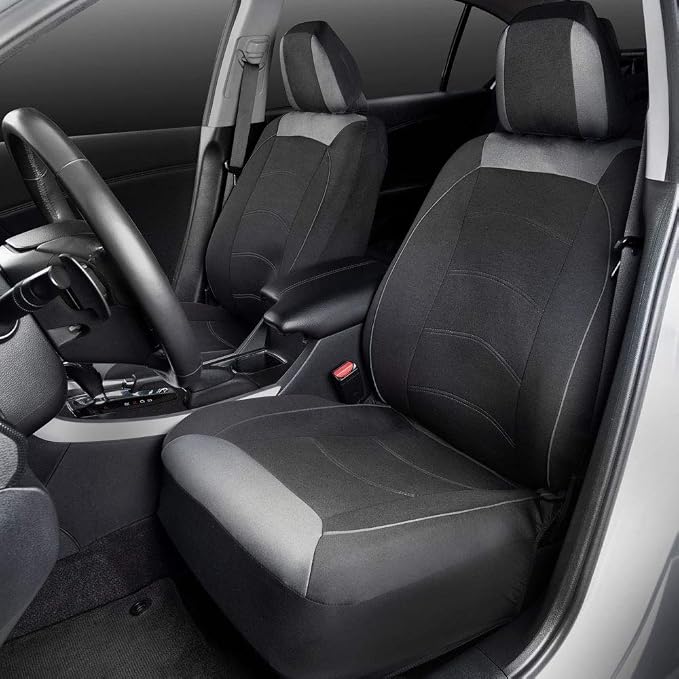 Universal Fabric Seat Covers — Full Set — Gray