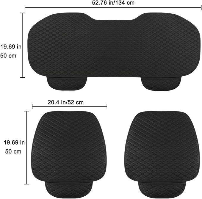 Universal Fabric Seat Covers — Front Seat — Black