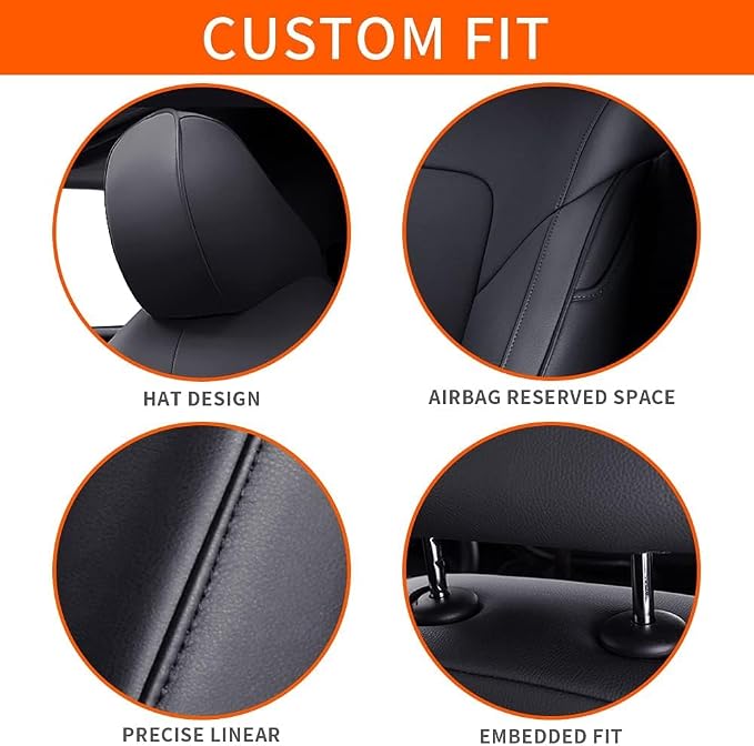 Faux Leather Seat Covers for Mazda3 — Full Set — Black