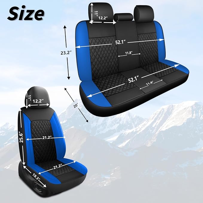 Universal Faux Leather Seat Covers — Full Set