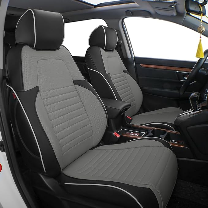 Faux Leather Seat Covers for Honda CR-V — Full Set — Black / Gray