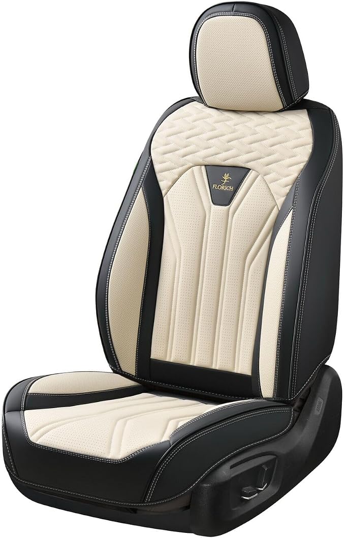 Universal Seat Covers — Full Set — Black / Beige