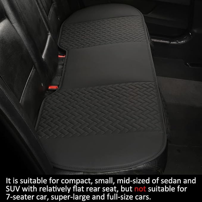 Faux Leather Car Seat Covers — Full Set — Black
