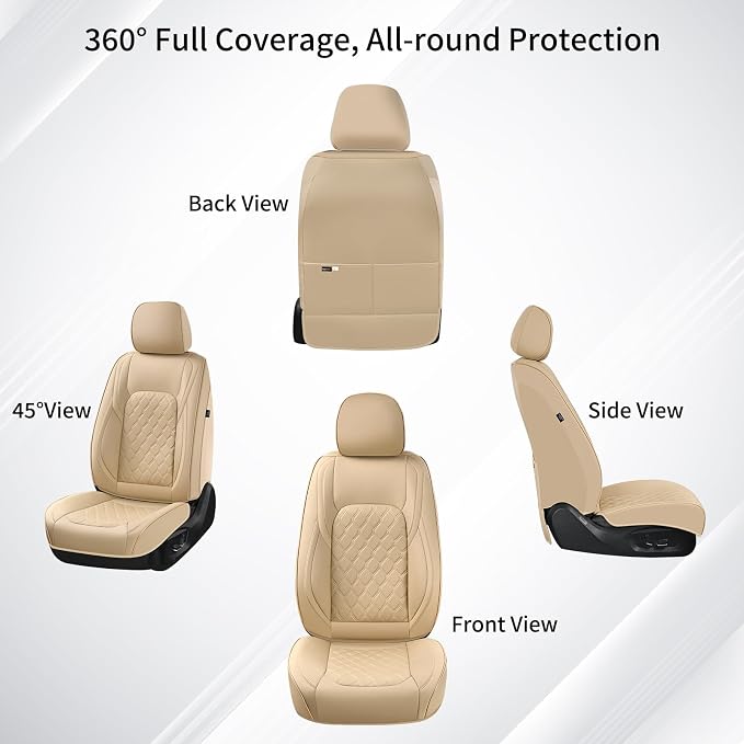Seat Covers for Multiple Vehicles — Front Seat — Beige